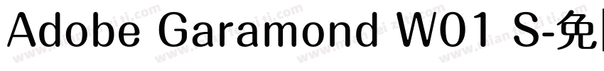 Adobe Garamond W01 S字体转换